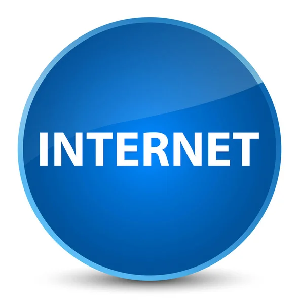 Internet elegáns kék kerek gomb — Stock Fotó