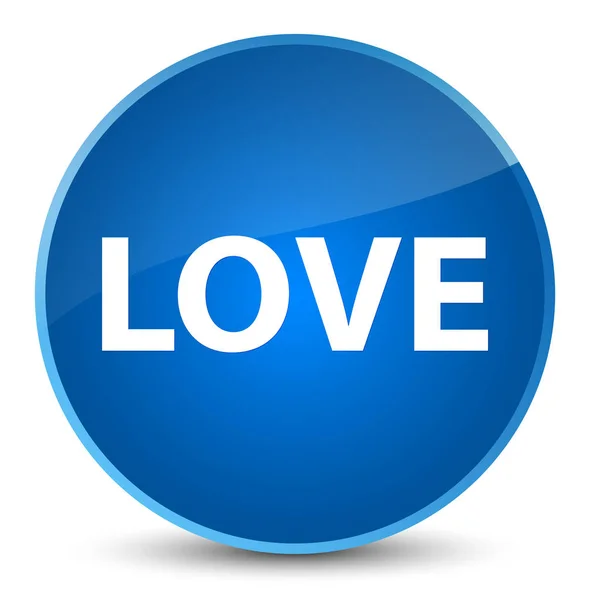 Love élégant bouton rond bleu — Photo