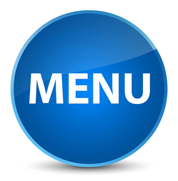 Menu elegante pulsante rotondo blu — Foto Stock