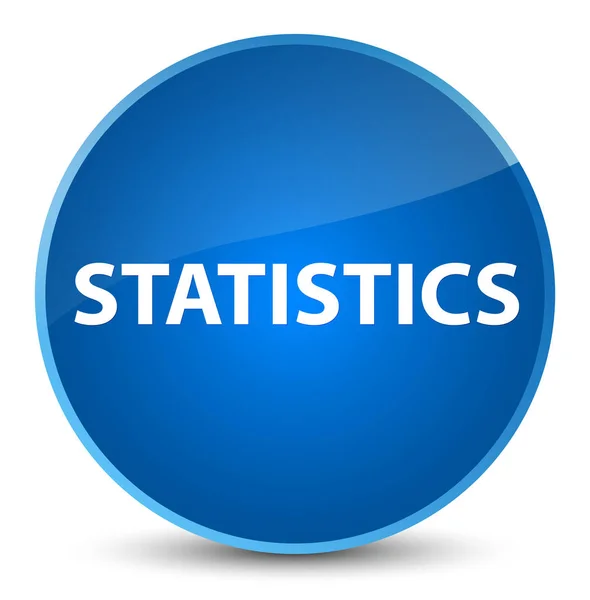 Estatísticas elegante botão redondo azul — Fotografia de Stock