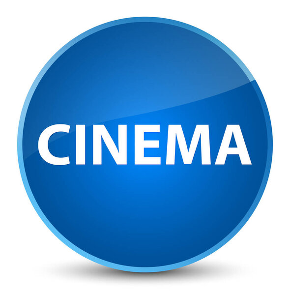 Cinema isolated on elegant blue round button abstract illustration