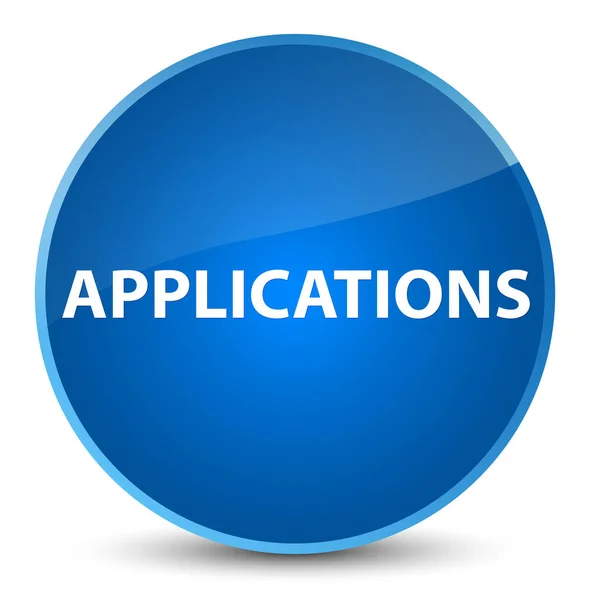 Applications elegant blue round button — Stock Photo, Image
