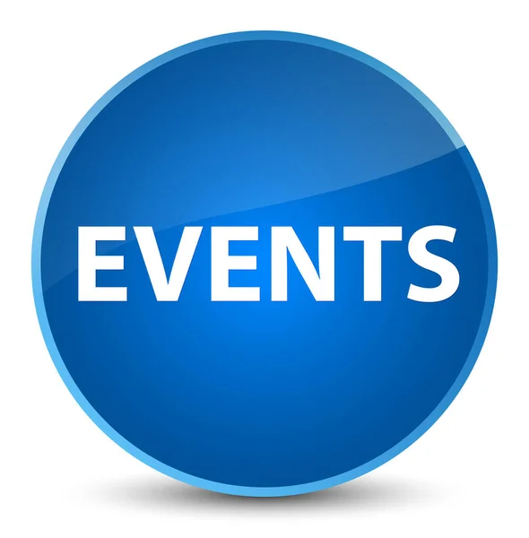 Events elegant blue round button — Stock Photo, Image