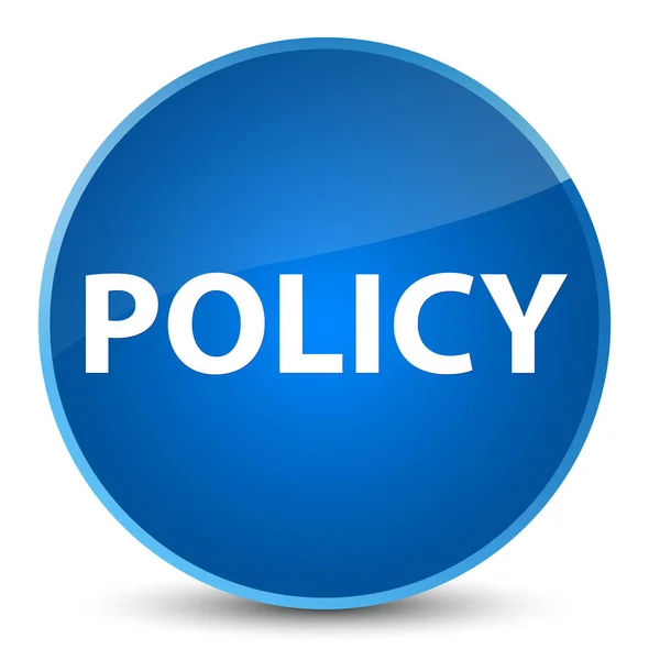 Policy elegant blue round button — Stock Photo, Image