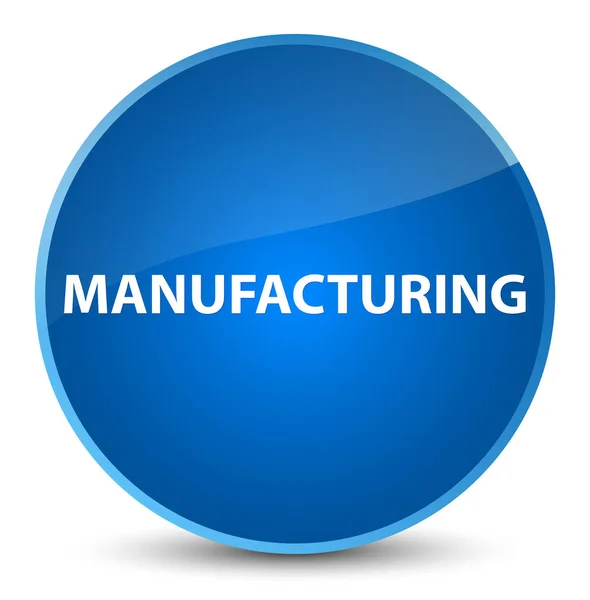 Manufacturing elegant blue round button — Stock Photo, Image