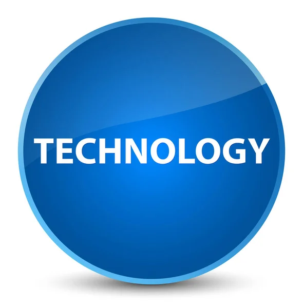 Technologie eleganter blauer runder Knopf — Stockfoto