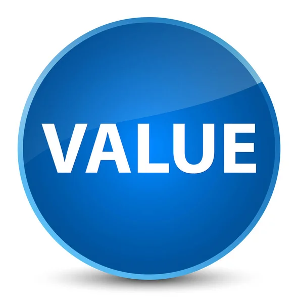 Value elegant blue round button — Stock Photo, Image