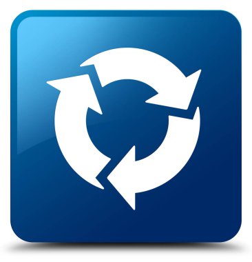 Yenile simgesi mavi kare düğmesi