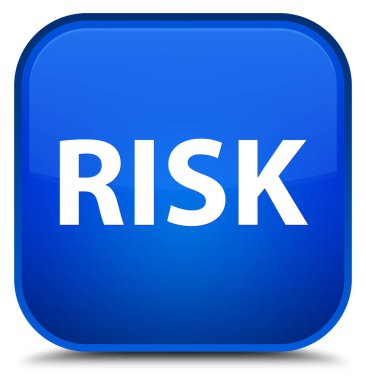 Risk özel mavi kare düğme