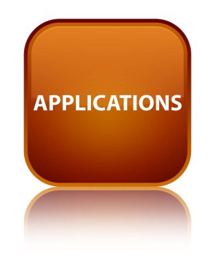 Uygulamaları özel kahverengi kare düğme