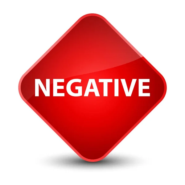Negative elegant red diamond button — Stock Photo, Image