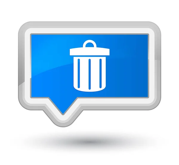 Lixeira ícone ciano principal azul banner botão — Fotografia de Stock