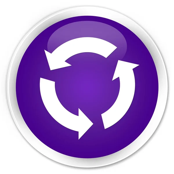 Rafraîchir icône prime bouton rond violet — Photo