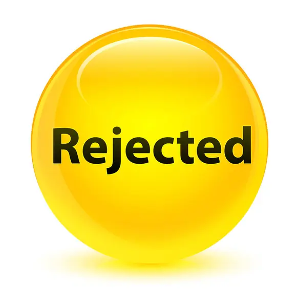 Botón redondo amarillo vidrioso rechazado — Foto de Stock