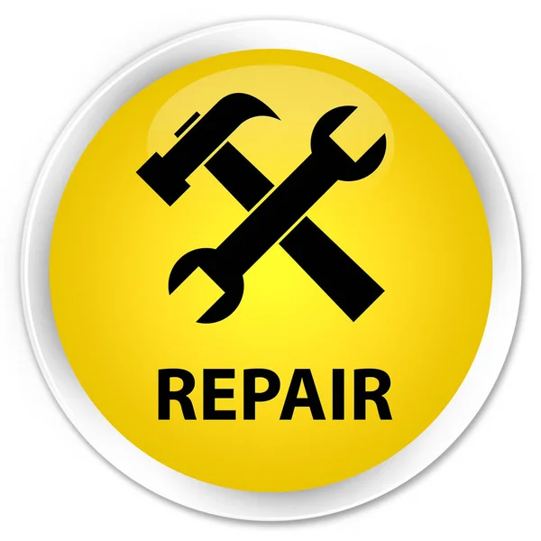 Reparación (icono de herramientas) botón redondo amarillo premium —  Fotos de Stock