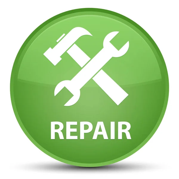 Reparatie (extra pictogram) speciale zachte groene ronde knop — Stockfoto