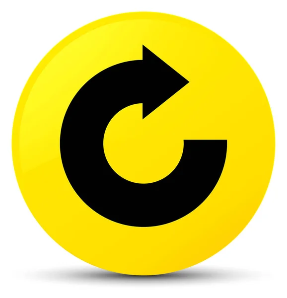 Icono de flecha de respuesta botón redondo amarillo — Foto de Stock