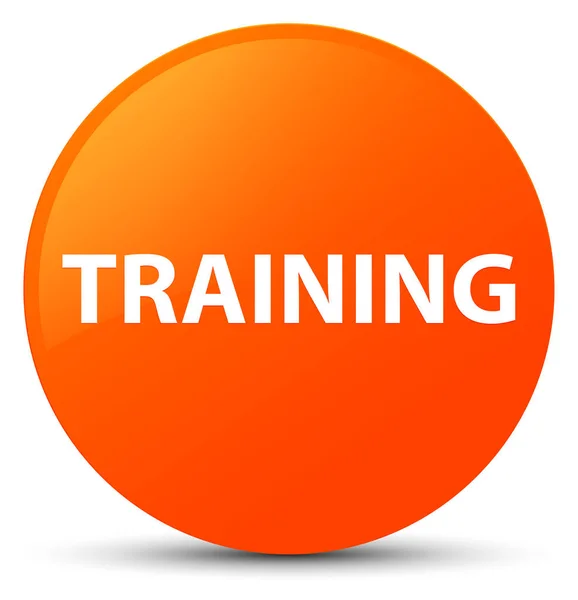 Training orange round button — Stock Photo, Image