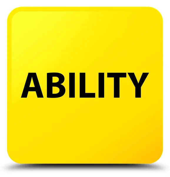 Ability yellow square button — Stock Photo, Image