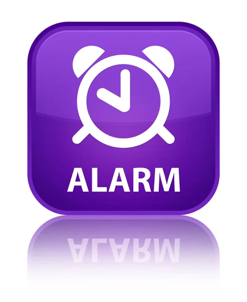 Alarm spezielle lila quadratische Taste — Stockfoto