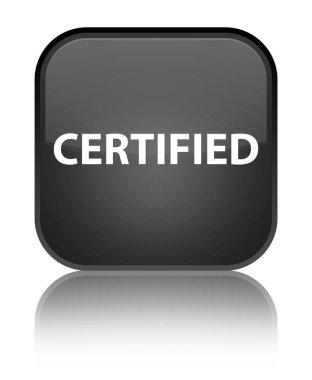 Sertifikalı özel siyah kare düğme