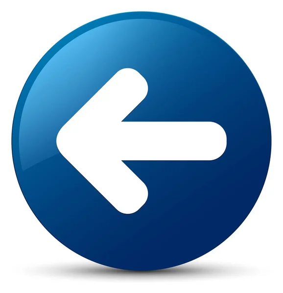 Bakåt-pilen ikonen blå rund knapp — Stockfoto