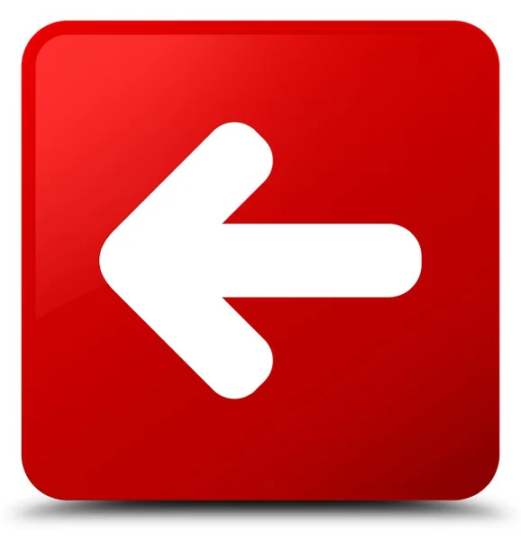 Hát nyíl ikon piros négyzet gomb — Stock Fotó