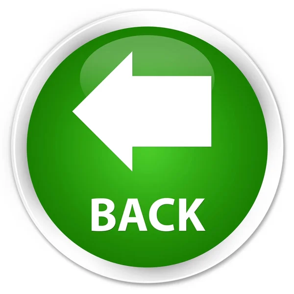 Back premium green round button — Stock Photo, Image
