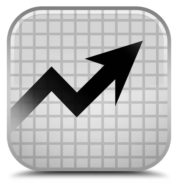 Biznesowe wykres ikonę specjalne biały kwadratowy przycisk — Zdjęcie stockowe