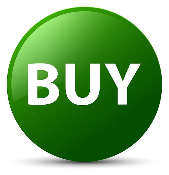Comprar botão redondo verde — Fotografia de Stock