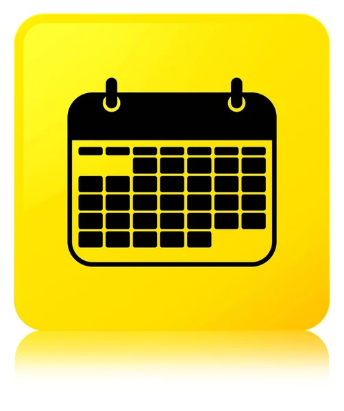 Kalendarz ikona żółtego przycisku kwadrat — Zdjęcie stockowe