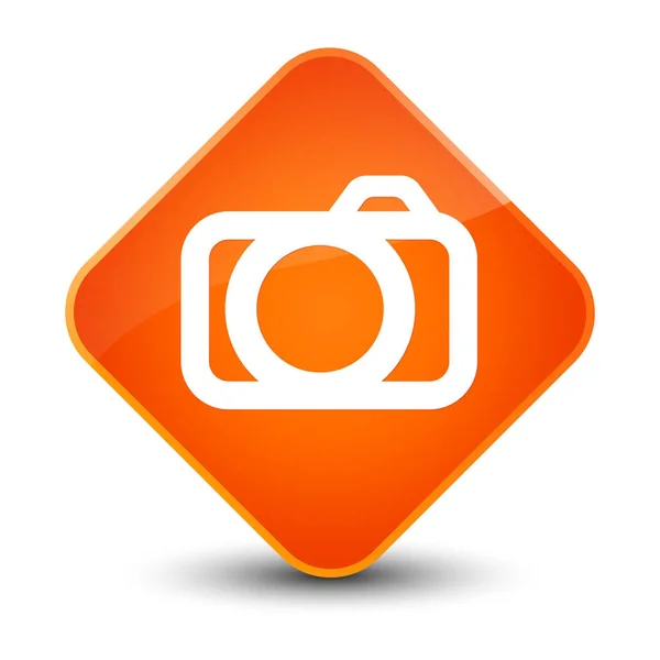 Przycisk elegancki diament pomarańczowa ikona aparatu — Zdjęcie stockowe