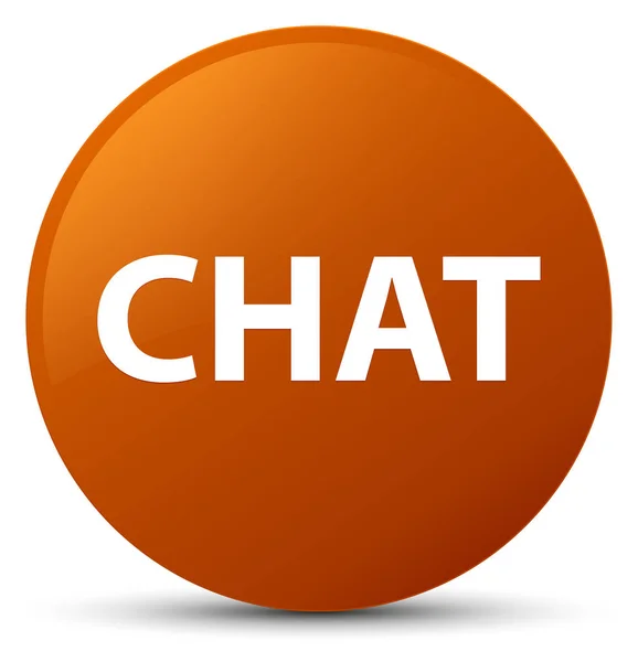 Chat brown round button — Stock Photo, Image