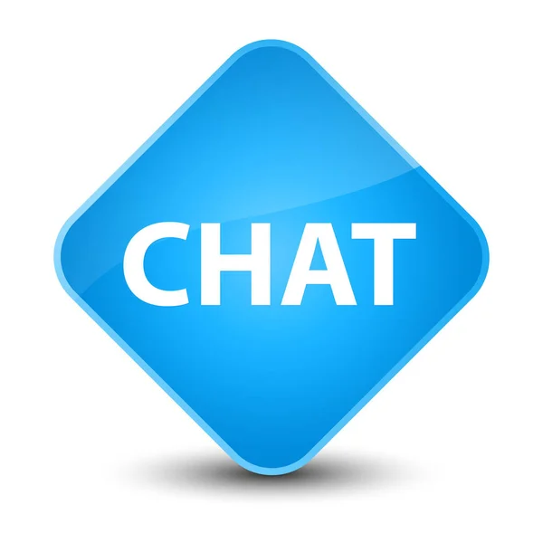 Elegant cyan blå diamant chattknappen — Stockfoto