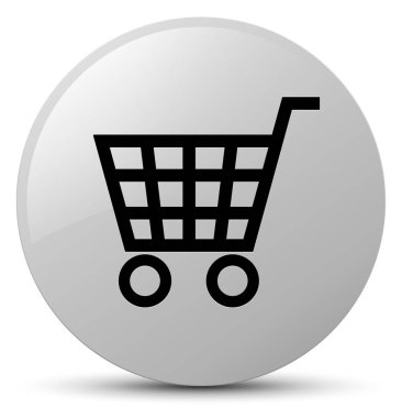 E-ticaret simgesi Beyaz yuvarlak düğmesi