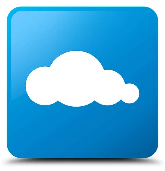 Cloud ikonu azurová modrá čtvercové tlačítko — Stock fotografie