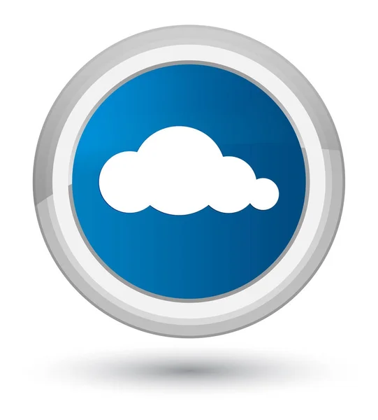 Nuvem ícone azul principal botão redondo — Fotografia de Stock