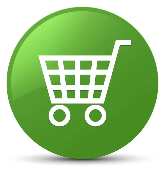 Icono de comercio electrónico botón redondo verde suave — Foto de Stock