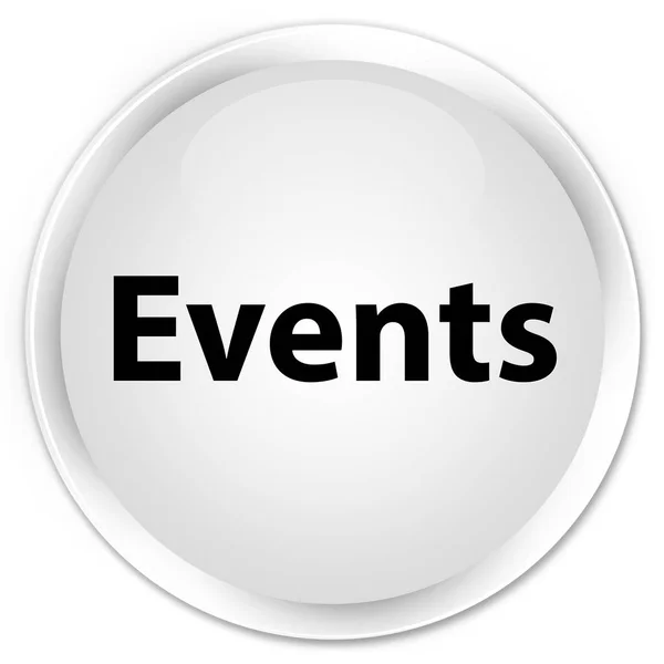 Veranstaltungen Premium weißer runder Knopf — Stockfoto