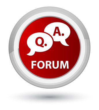 Forum (soru cevap balonu simgesinin) baş kırmızı yuvarlak düğmesi