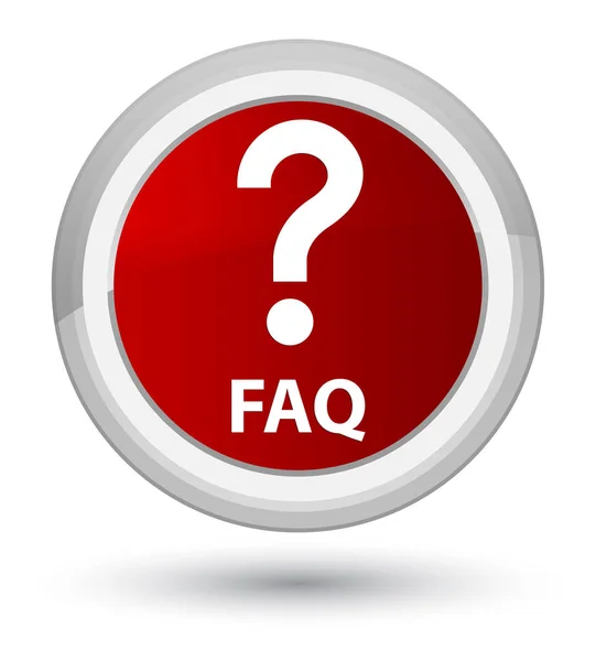 Faq (question icon) prime red round button — Stock Photo, Image