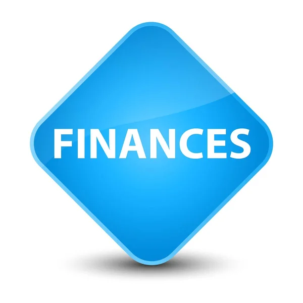 Finances elegant cyan blue diamond button — Stock Photo, Image