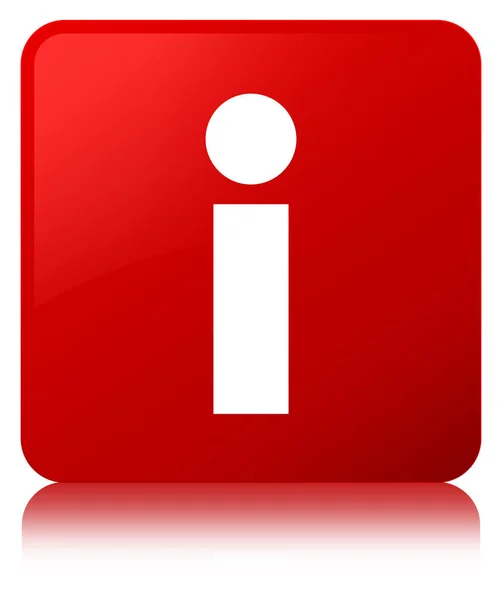 Info icon red square button — Stock Photo, Image