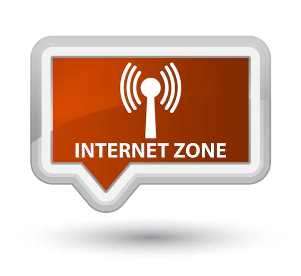 Главная кнопка коричневого баннера в зоне интернета (wlan network) — стоковое фото