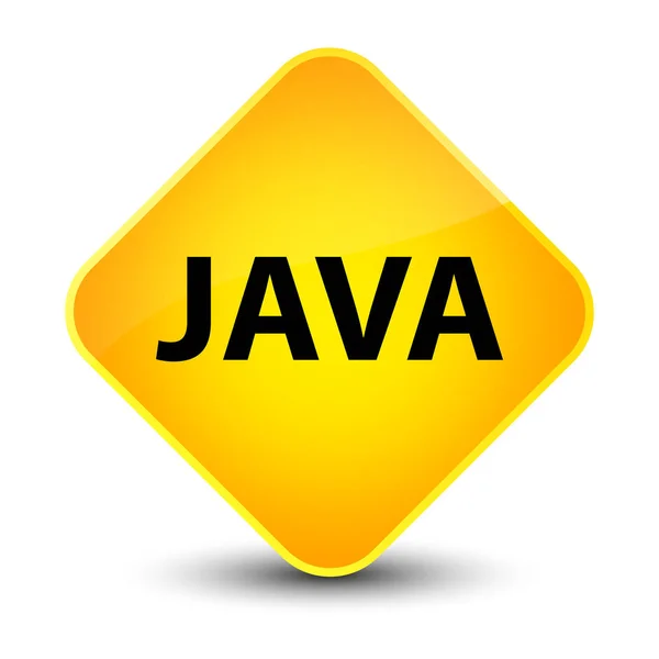 Java elegante botón de diamante amarillo — Foto de Stock