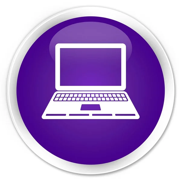 笔记本图标高级紫色圆形按钮 — 图库照片