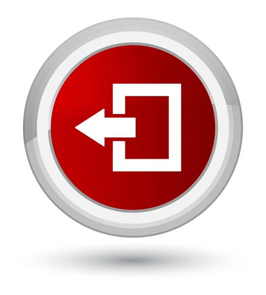 ログアウト アイコン プライム赤い丸いボタン — ストック写真