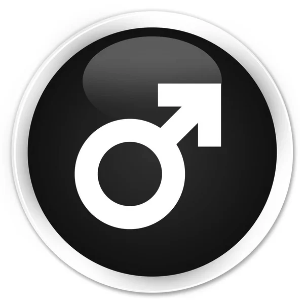 Male sign icon premium black round button — Stock Photo, Image