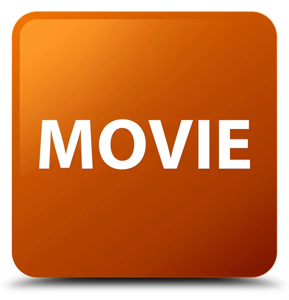 Movie brown square button — Stock Photo, Image