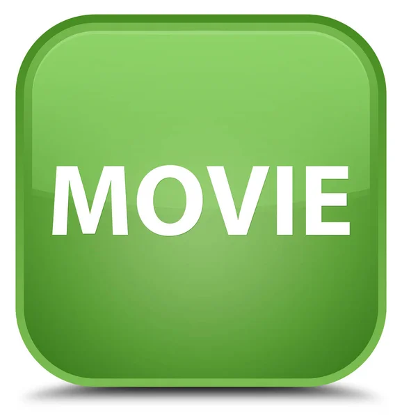 Movie special soft green square button — Stock Photo, Image